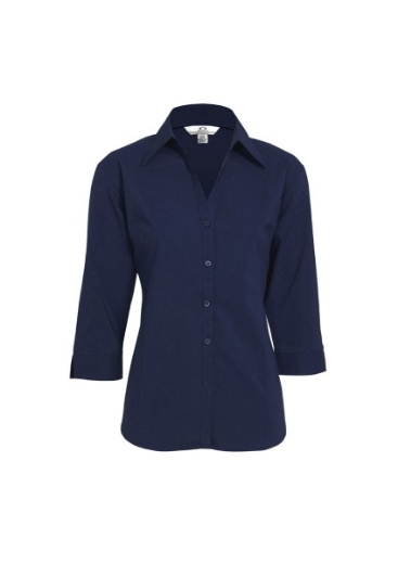 Picture of Biz Collection Ladies Metro Shirt 3/4 Sleeve 65% Cotton 30% polyester 5% elastane