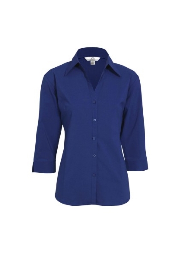 Picture of Biz Collection Ladies Metro Shirt 3/4 Sleeve 65% Cotton 30% polyester 5% elastane