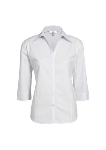 Picture of Biz Collection Ladies Metro Shirt 3/4 Sleeve 65% Cotton 30% polyester 5% elastane