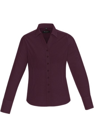 Picture of Biz Corporates Ladies Hudson Shirt Long Sleeve 100% Cotton