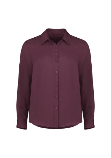 Picture of Biz Corporates Ladies Long Sleeve Button Down Blouse