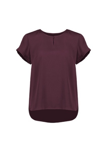 Picture of Biz Corporates Ladies Evelyn Short Key Hole Blouse