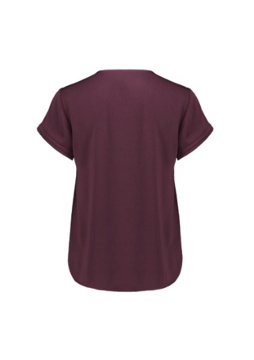 Picture of Biz Corporates Ladies Evelyn Short Key Hole Blouse