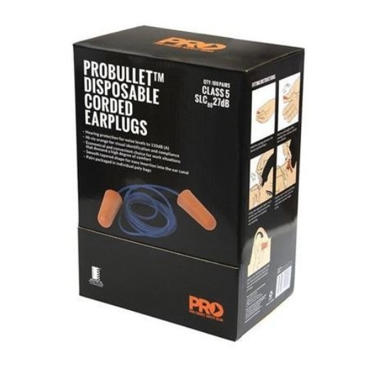Picture of Pro-Choice Disposable Earplug Corded Class 5 27db (PE10016)
