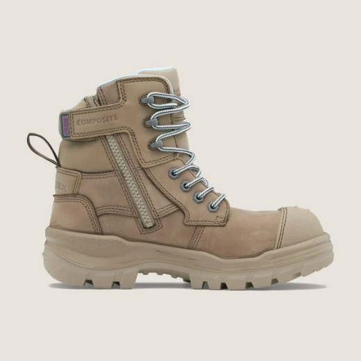 Picture of Blundstone Ladies RotoFlex 150mm Zip Sided Safety Boot Stone