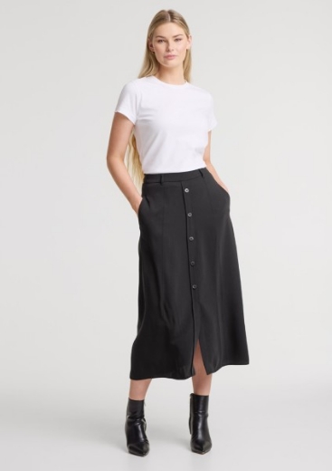 Picture of Biz Corporates Ladies Sammy Longline Button Detail Skirt