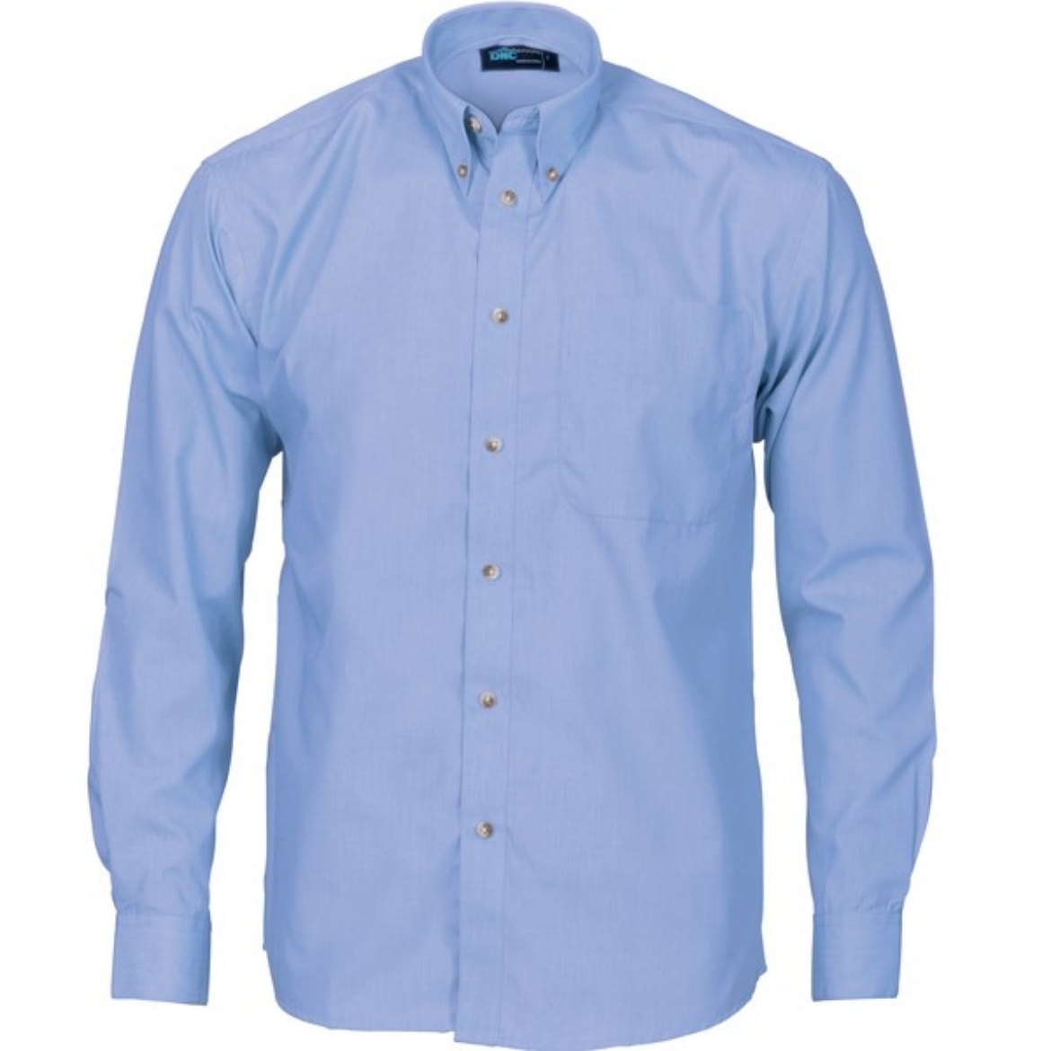 Picture of DNC Mens Polyester Cotton Chambray Shirt Long Sleeve