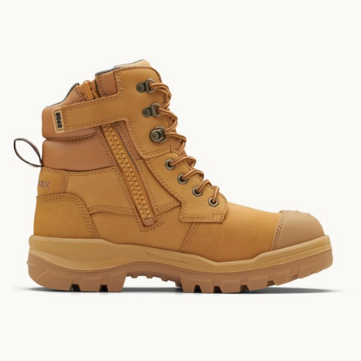 Picture of Blundstone ROTOFLEX Boot Zip Side Lace up Wheat TPU Toe Guard