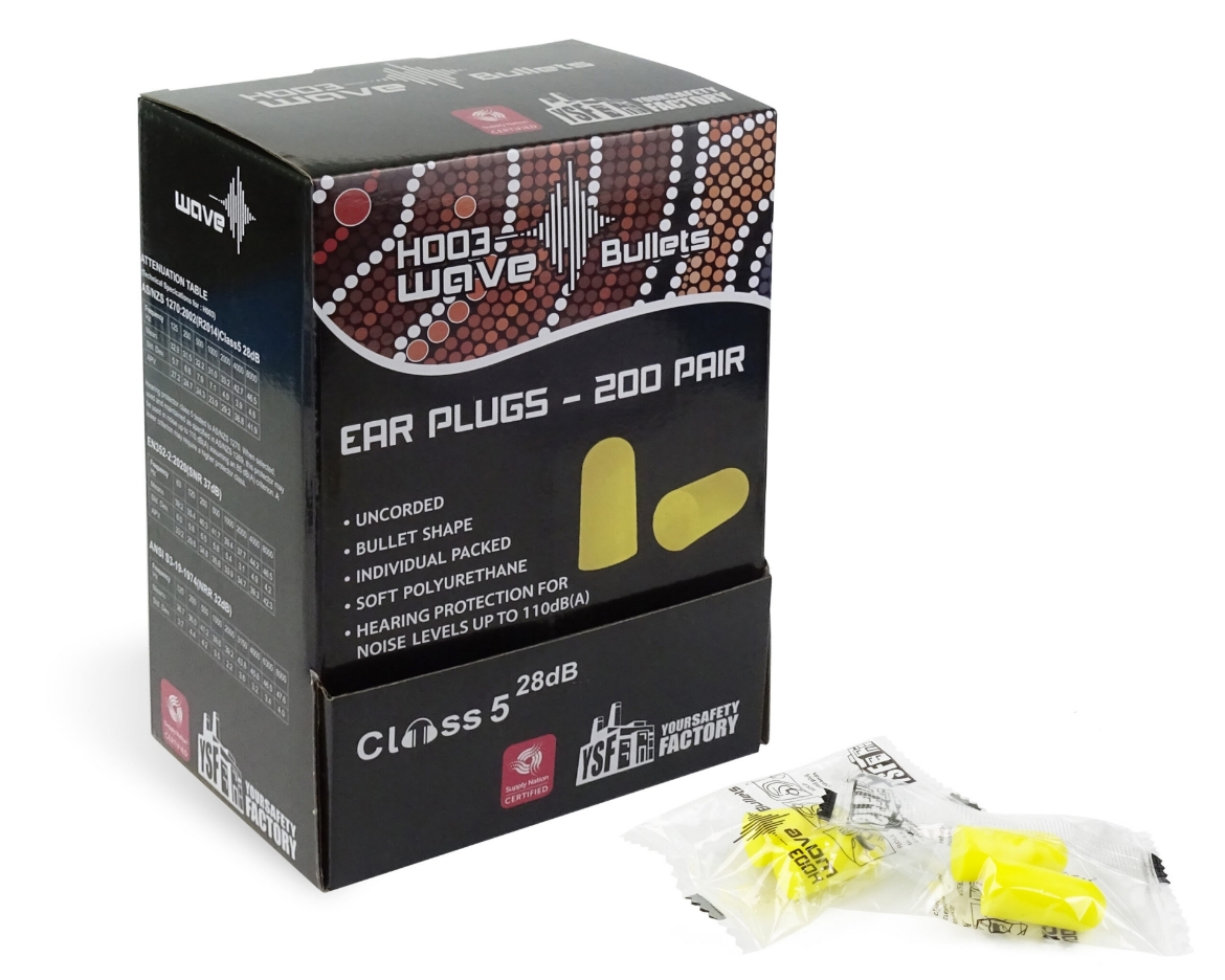 Picture of Wave Bullets Earplug Uncorded Class 5 28Db