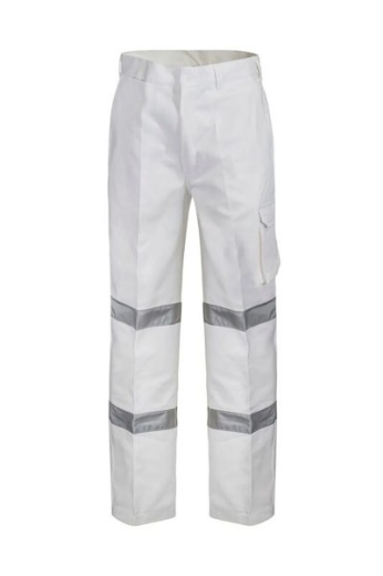 Picture of WorkCraft Reflective Cargo Cotton Drill Trouser