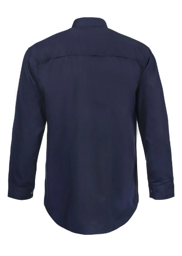 Picture of Workcraft Lightweight Cotton Drill Vented Work Shirt Long Sleeve