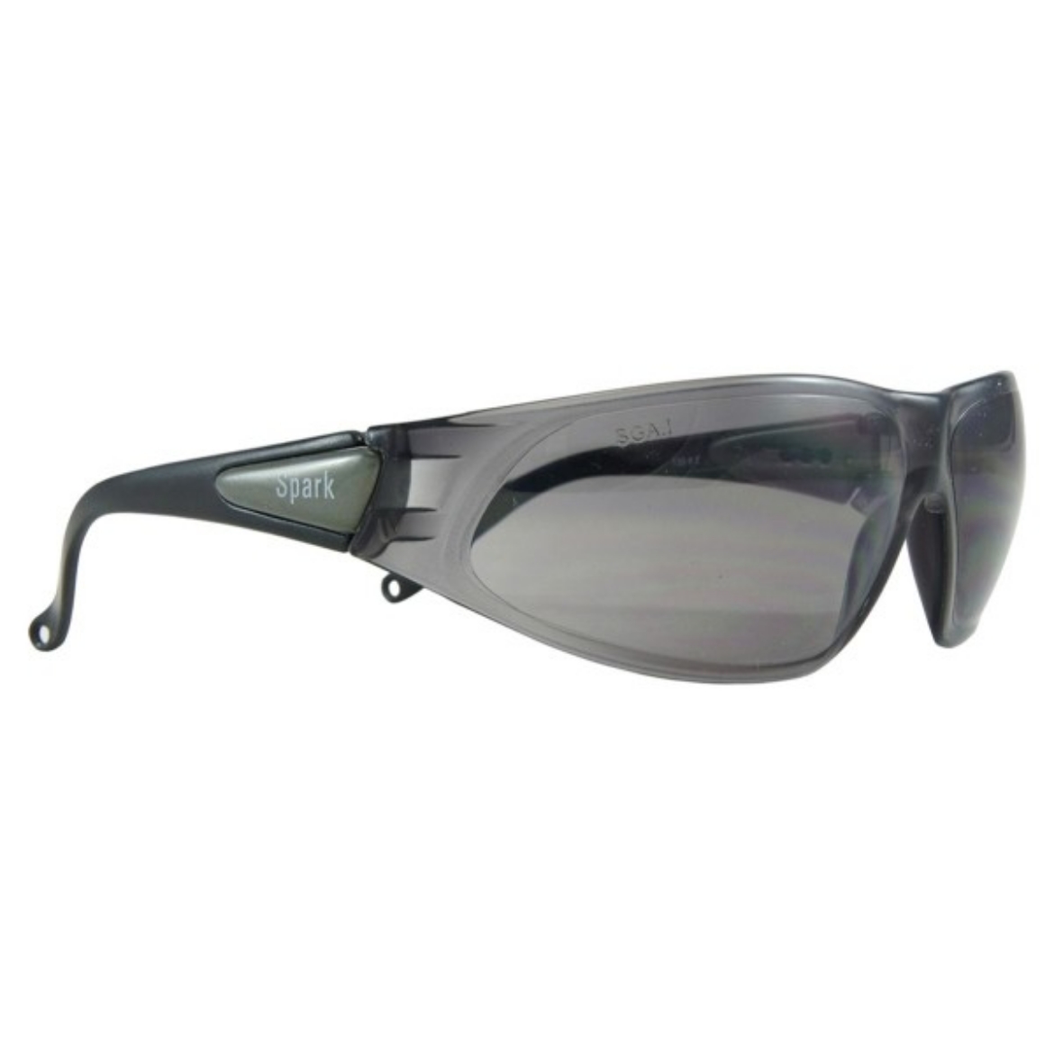 Picture of SGA Spark Safety Glasses Black Frame Smoke Lens
