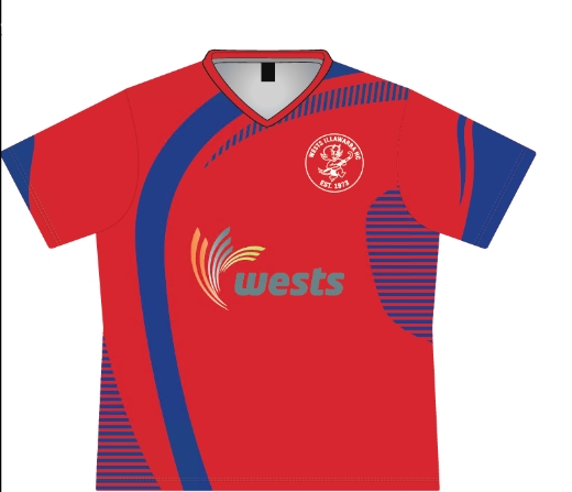 Picture of Sublimated Players T-shirts Kids Waffle Knit Including Name & Number