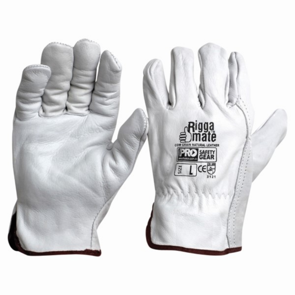 Picture of ProChoice Riggamate Cow Grain Natural Glove Grey