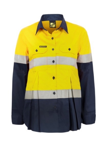 Picture of Work Craft Maternity Vented Shirt Long Sleeve with Reflective Tape