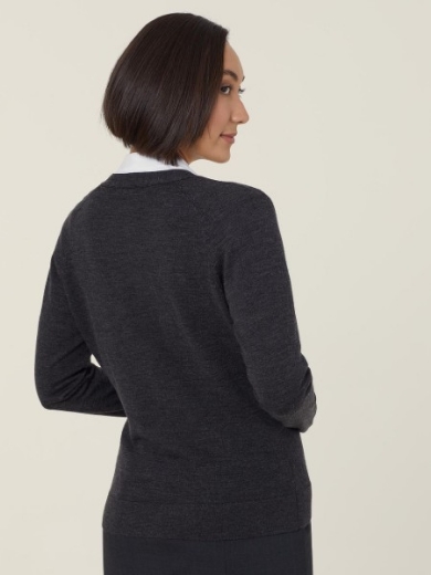 Picture of NNT Ladies Pure Wool V-Neck Button Up Cardigan