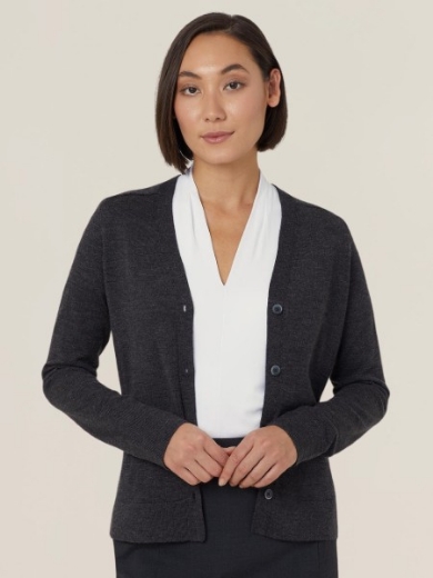 Picture of NNT Ladies Pure Wool V-Neck Button Up Cardigan