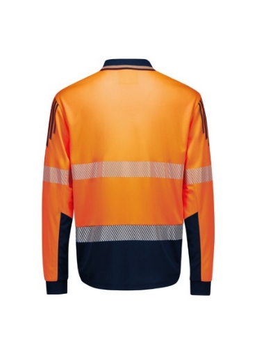 Picture of Syzmik Workwear Hi Vis Flux Segmented Tape Long Sleeve Polo