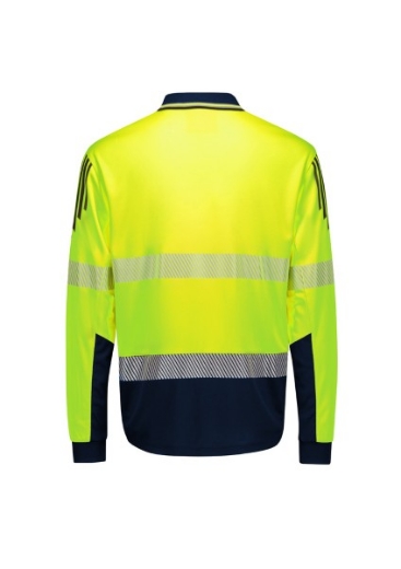 Picture of Syzmik Workwear Hi Vis Flux Segmented Tape Long Sleeve Polo