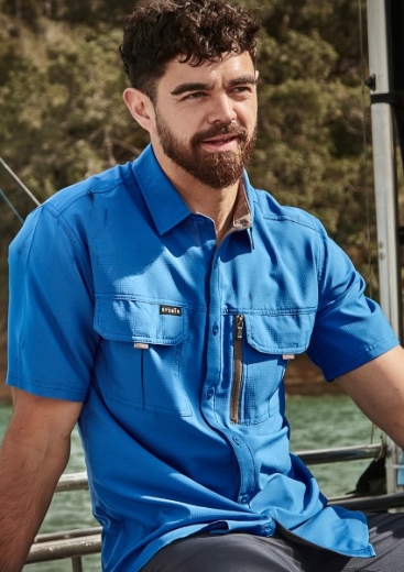 Picture of Syzmik Mens Outdoor Shirt Polyester Ripstop Short Sleeve