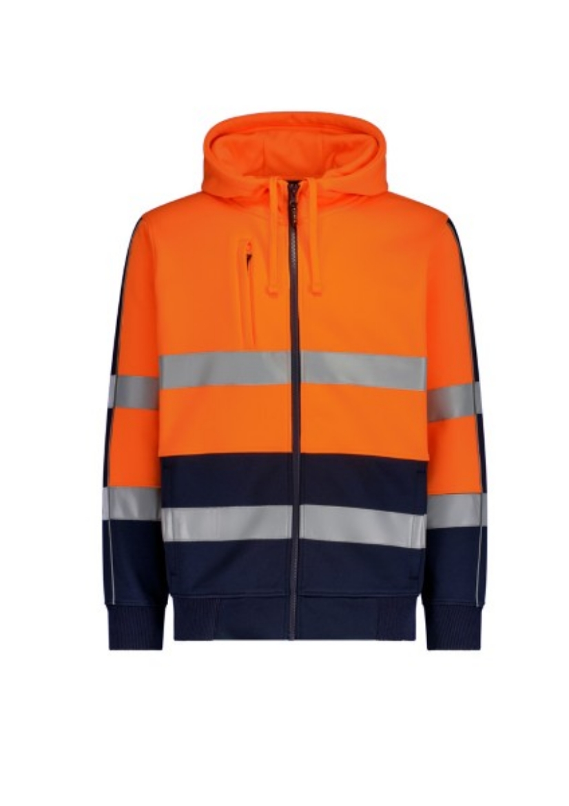 Picture of Syzmik Workwear Unisex Hi Vis Full Zip Stretch Taped Hoodie