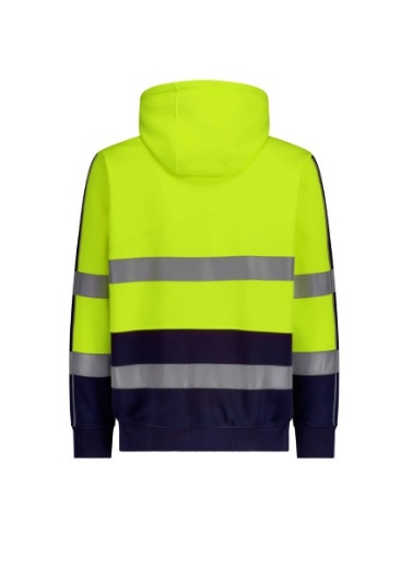 Picture of Syzmik Workwear Unisex Hi Vis Full Zip Stretch Taped Hoodie