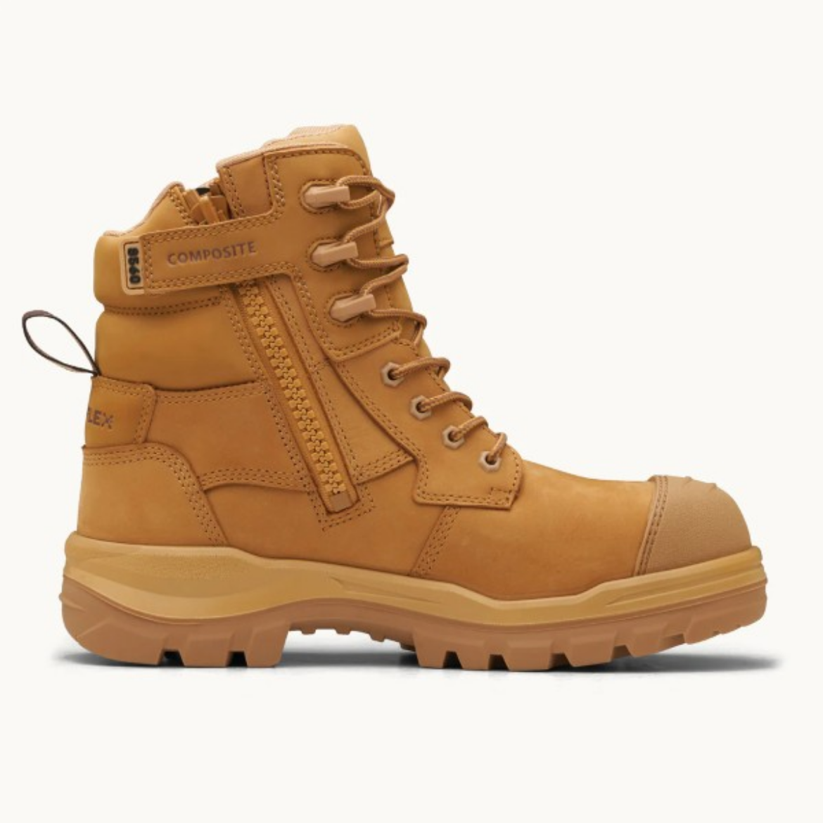 Picture of Blundstone ROTOFLEX Boot Zip Side Lace up 6 Wheat TPU Toe Guard