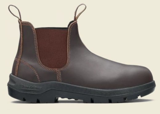 Picture of Blundstone WORKLIFE V Cut WR Chestnut Leather Slip On Boot- Non Safety