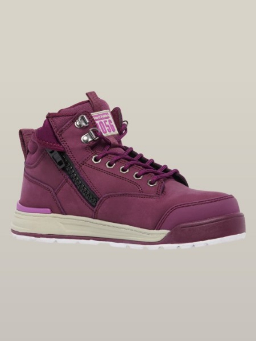 Picture of Hard Yakka 3056 Ladies Lace Up Zip Sided Boot Shiraz