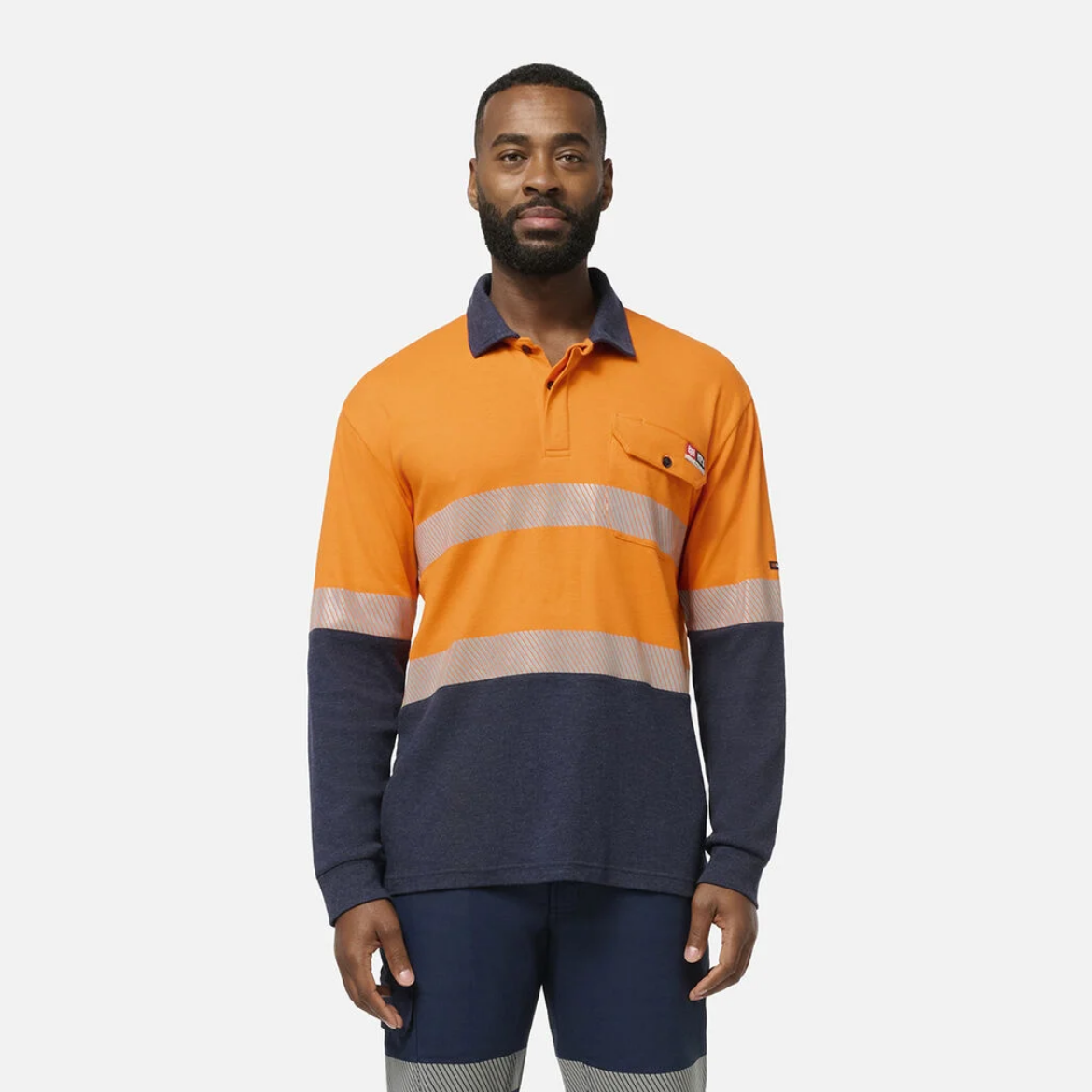 Picture of King Gee ShieldTec Fire Resistant Hi-Vis Spliced Polo Shirt
