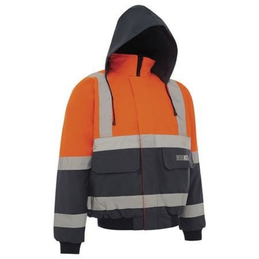 Picture of Workit Hi-Vis 2 Tone Wet Weather Bomber Taped Jacket