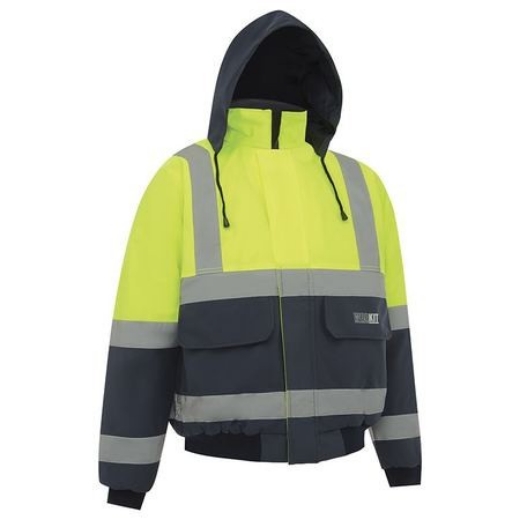 Picture of Workit Hi-Vis 2 Tone Wet Weather Bomber Taped Jacket