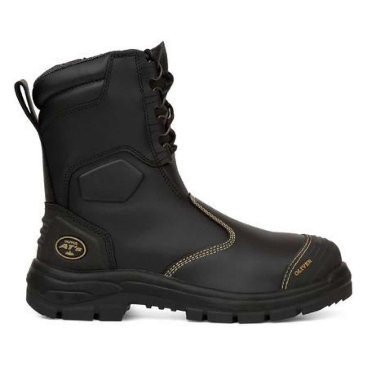 Picture of Oliver At's 200mm Lace Up Zip Side Boot Black