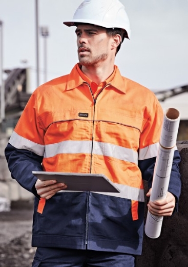 Picture of Syzmik Cotton Drill Jacket with 2 Hoop Reflective Tape
