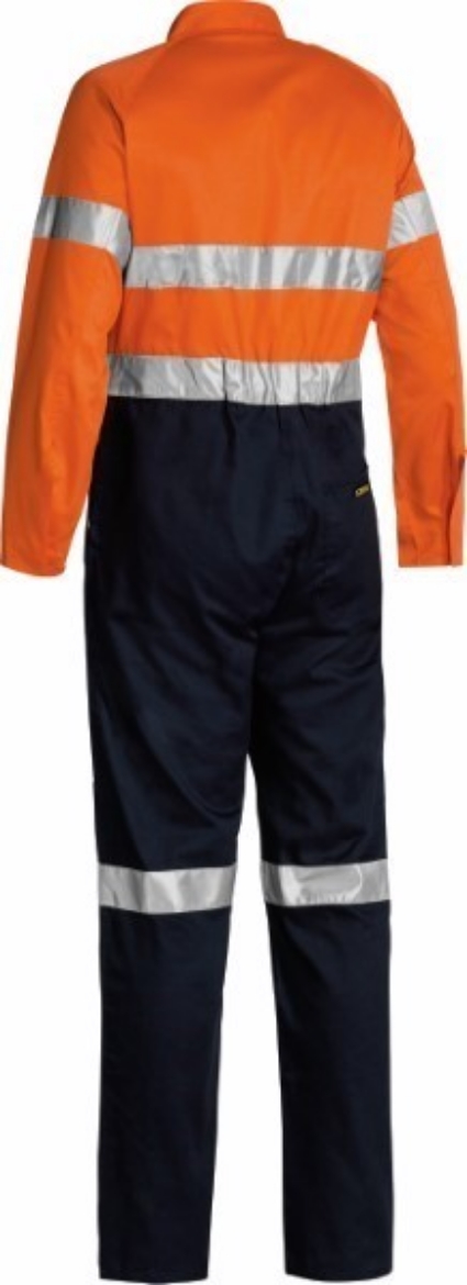 Picture of Bisley Lightweight Cotton Drill Overalls with 2 Hoop Reflective Tape Pattern