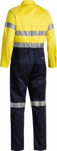 Picture of Bisley Lightweight Cotton Drill Overalls with 2 Hoop Reflective Tape Pattern