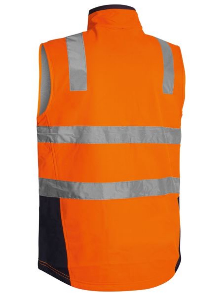 Picture of Bisley Fleece Hi Vis Soft shell Brushed Fleece Lined Vest with Reflective Tape