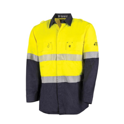 Picture of BOOL Parvotex® Inherent Fire Retardant L/S Shirt with FR Segmented Tape, Nylon Stud Closure. Rated to PPE 2 - 8.6 cal/cm2