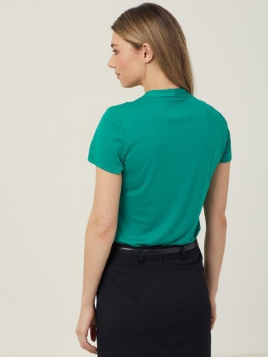 Picture of NNT Ladies Matt Jersey Twist Neck Short Sleeve Top