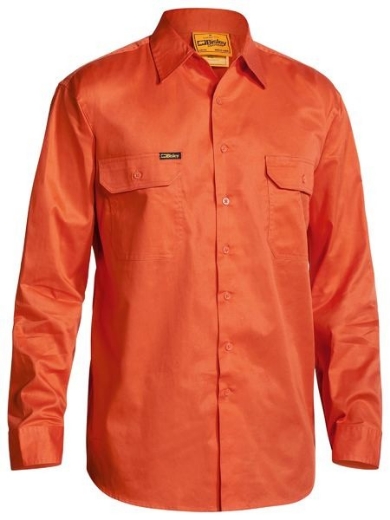 Picture of Bisley Hi Vis Cool Lightweight Drill Shirt