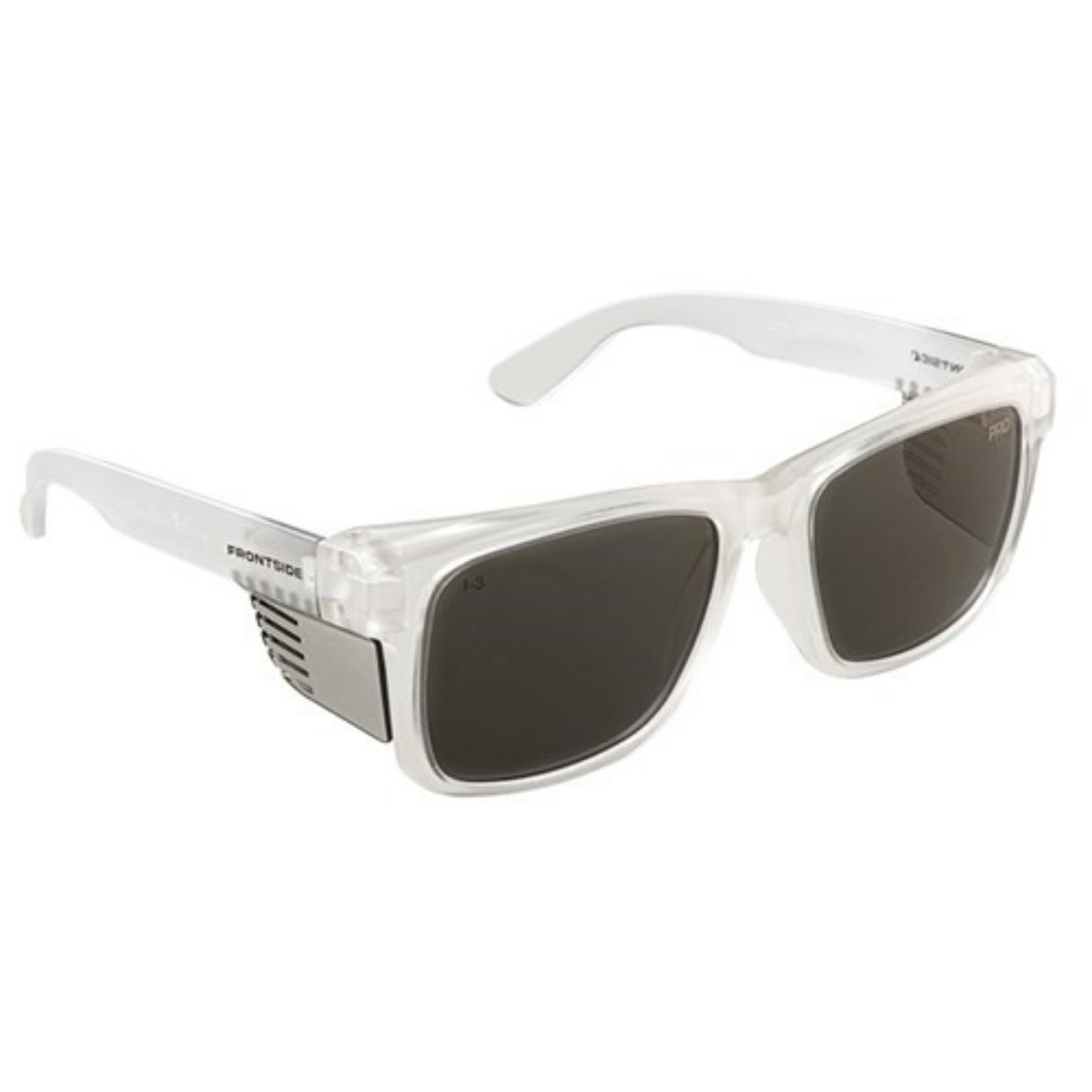Picture of Pro-Choice Frontside Safety Glasses Smoke Lens with Clear Frame