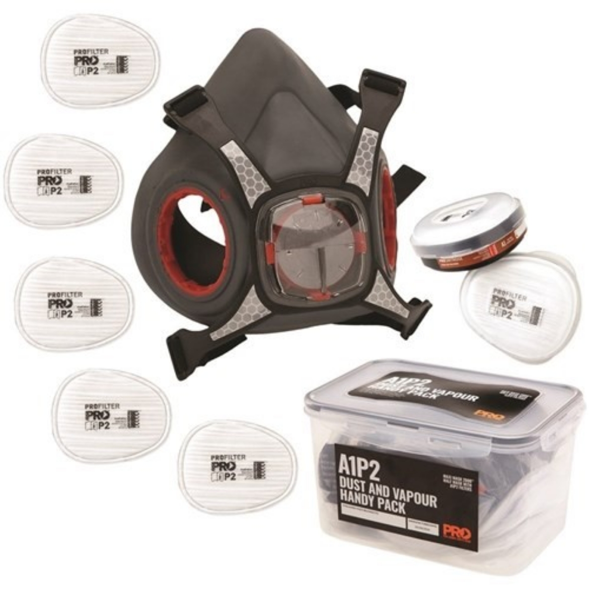 Picture of Pro-Choice Dust and Vapour Handy Pack: Maxi Mask 2000 Half Mask Respirator Spraying Handy Pack