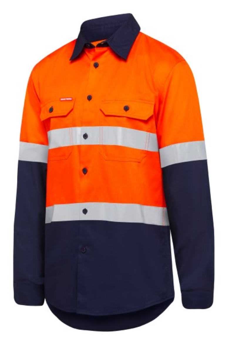 Picture of Hard Yakka Core Cotton Drill Shirt Long Sleeve with Reflective Tape