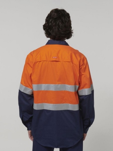 Picture of Hard Yakka Core Cotton Drill Shirt Long Sleeve with Reflective Tape