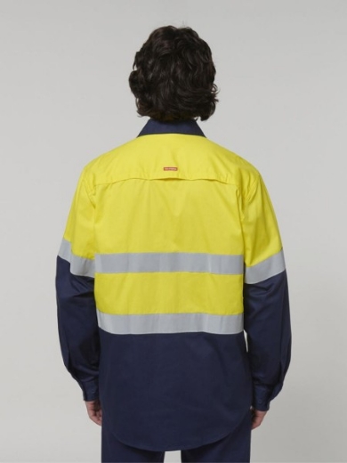 Picture of Hard Yakka Core Cotton Drill Shirt Long Sleeve with Reflective Tape
