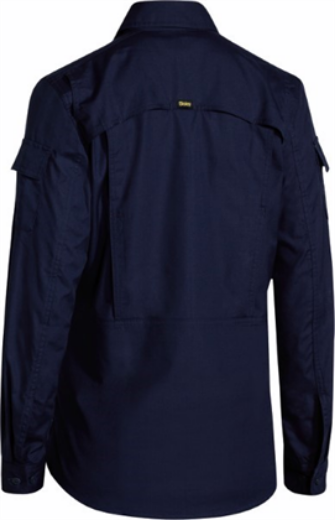 Picture of Bisley Ladies X Airflow Long Sleeve Work Shirt 100% Cotton Ripstop