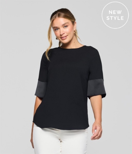 Picture of Gloweave Celine Contrast Sleeve Top