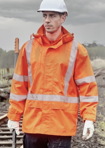 Picture of Syzmik Workwear Hi-Vis X Back Ultralite Waterproof Jacket