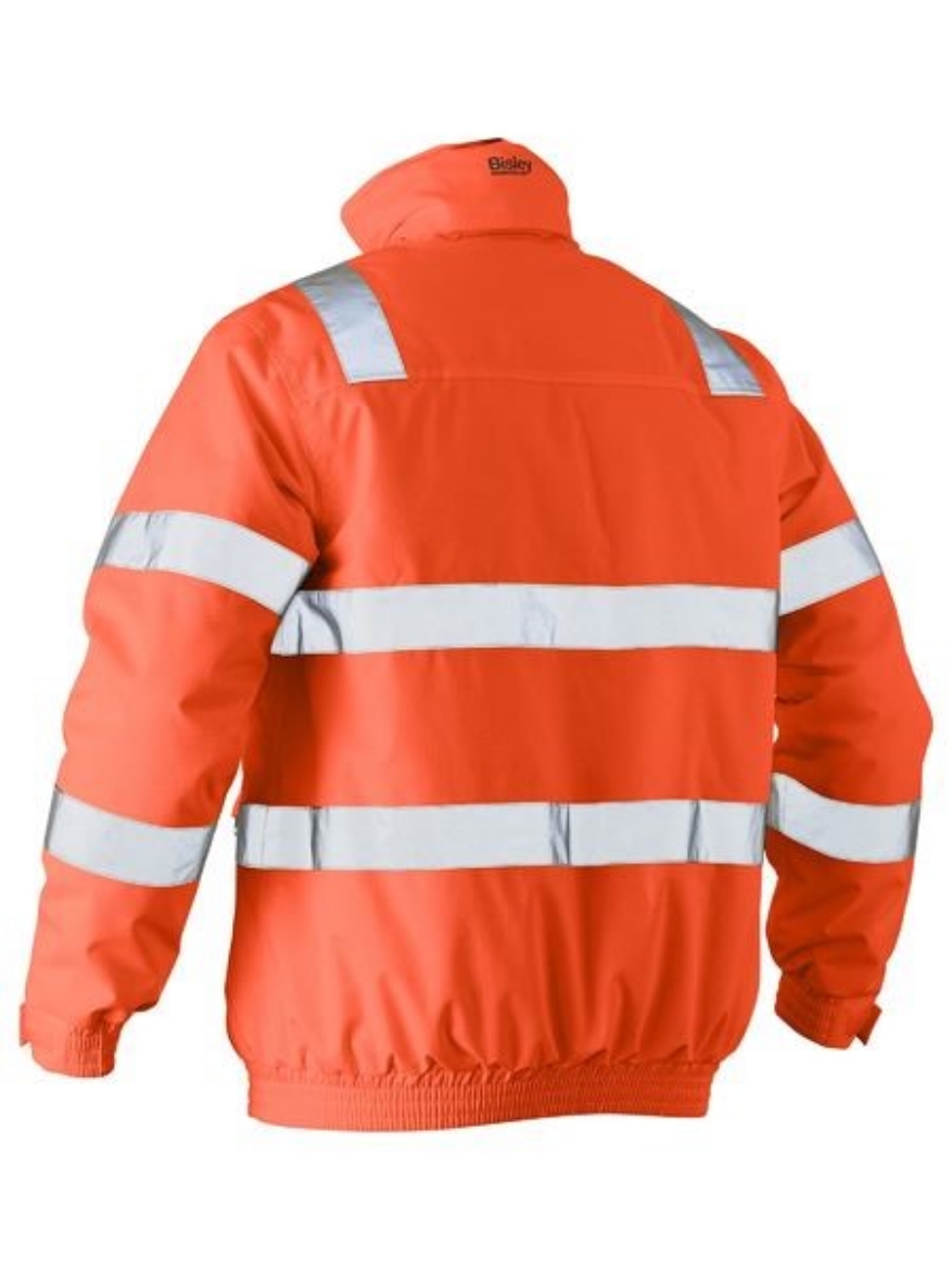 Picture of Bisley Hi Vis Wet Weather Bomber Jacket with Reflective Tape