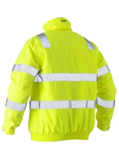 Picture of Bisley Hi Vis Wet Weather Bomber Jacket with Reflective Tape